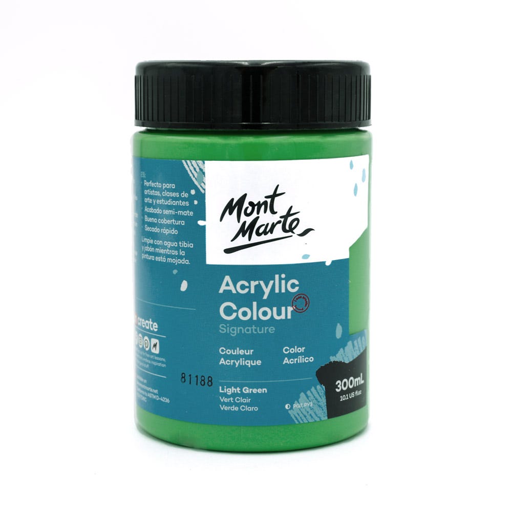 აკრილის საღებავი მსუბუქი მწვანე 300მლ MM Studio Acrylic Paint 300ml - Light Green