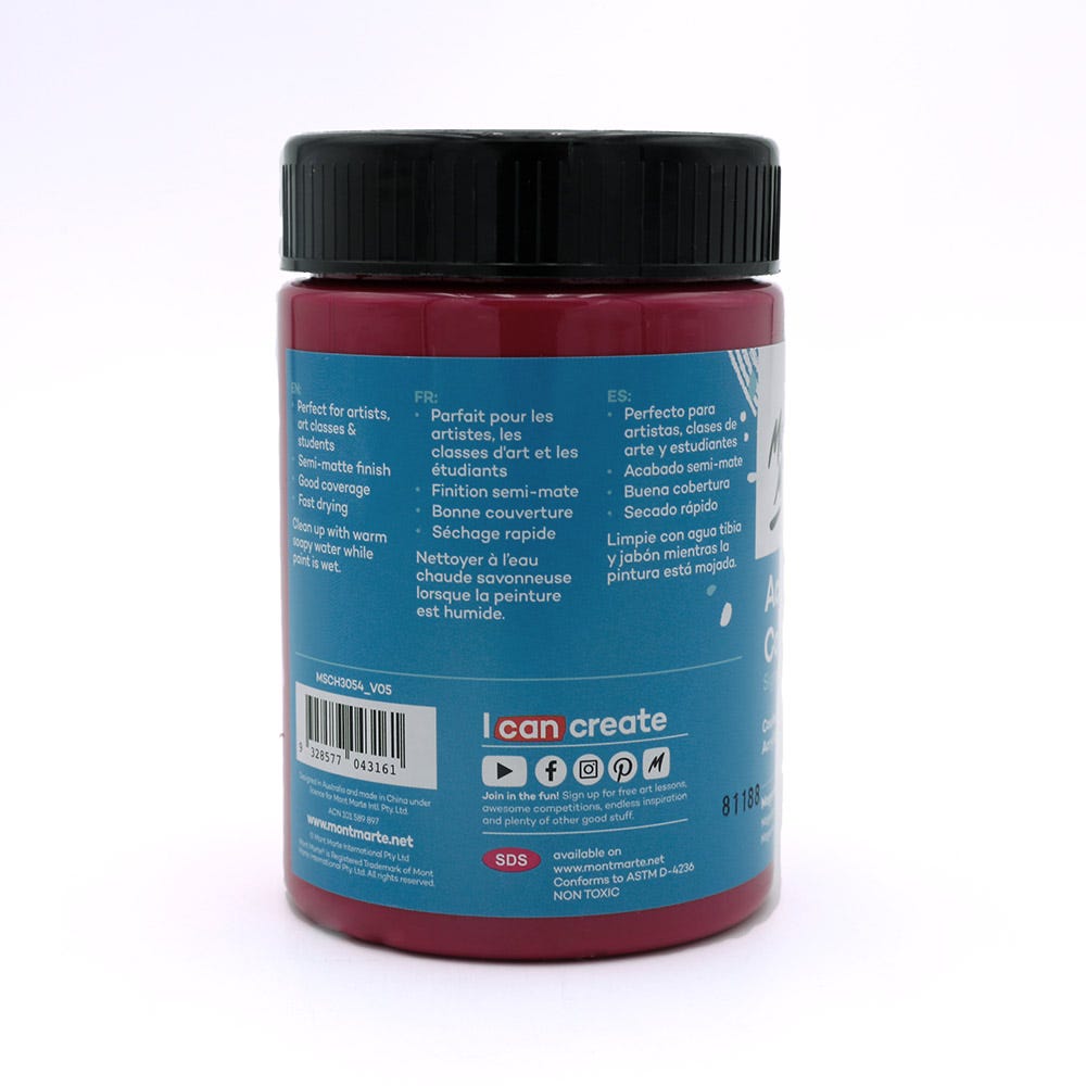 აკრილის საღბავი MM Studio Acrylic Paint 300ml - Magenta