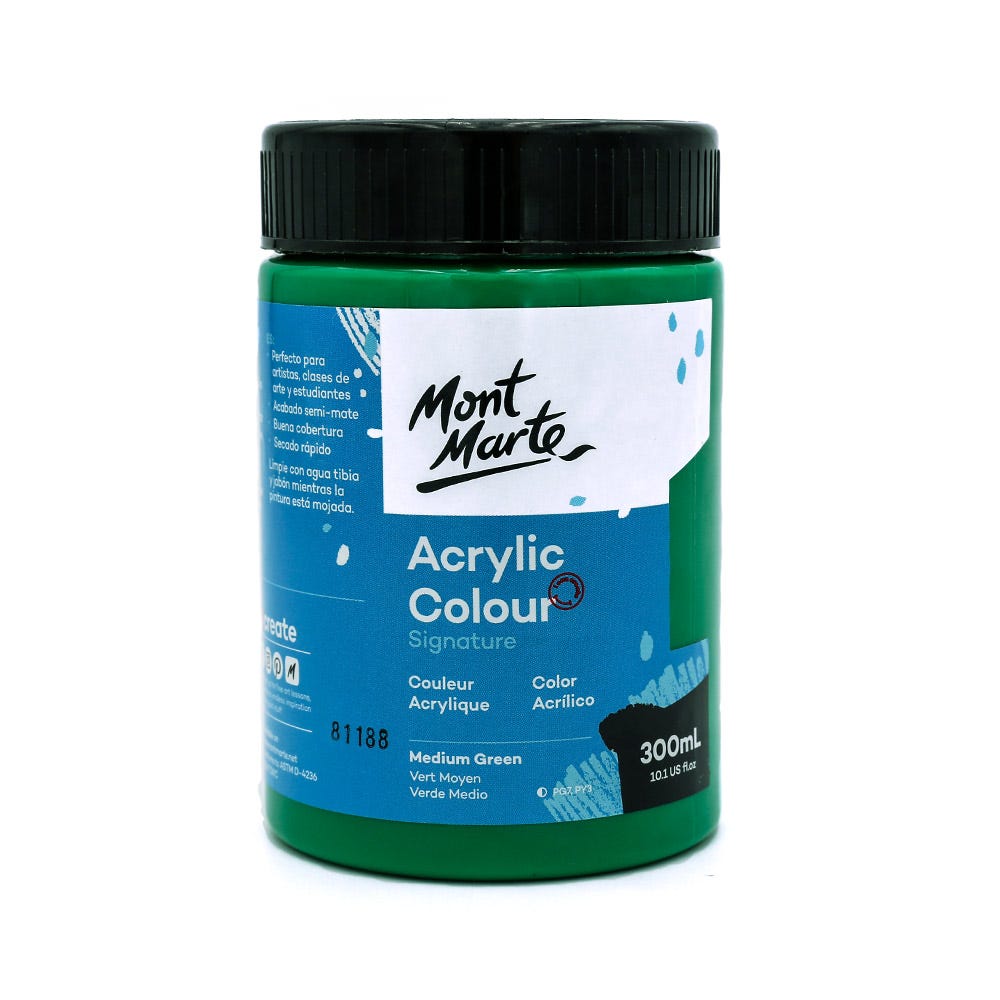 აკრილის საღებავი MM Studio Acrylic Paint 300ml - Medium Green