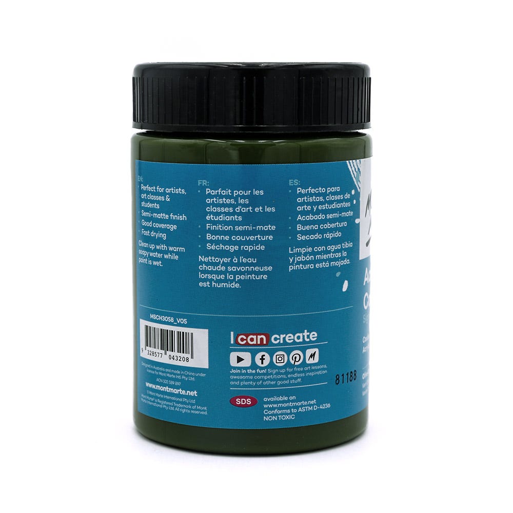 აკრილის საღებავი MM Studio Acrylic Paint 300ml - Olive Green