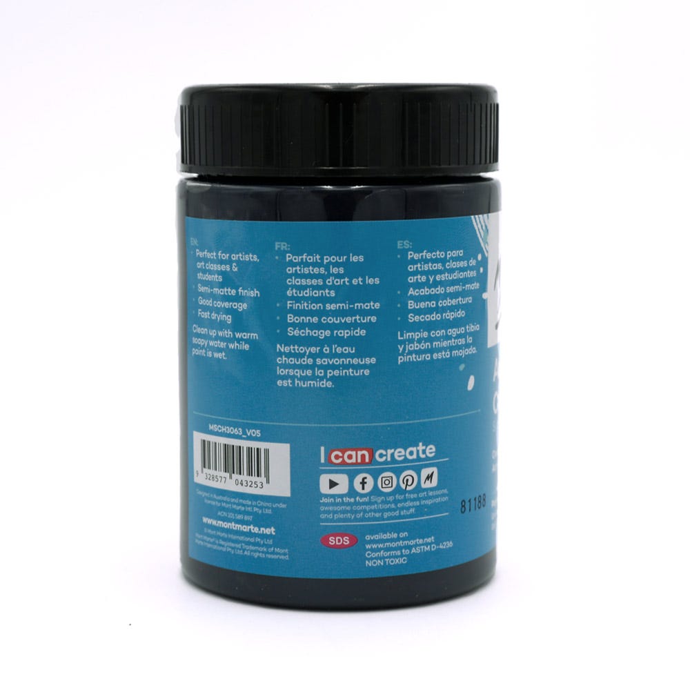 აკრილის საღბავი MM Studio Acrylic Paint 300ml - Paynes Grey