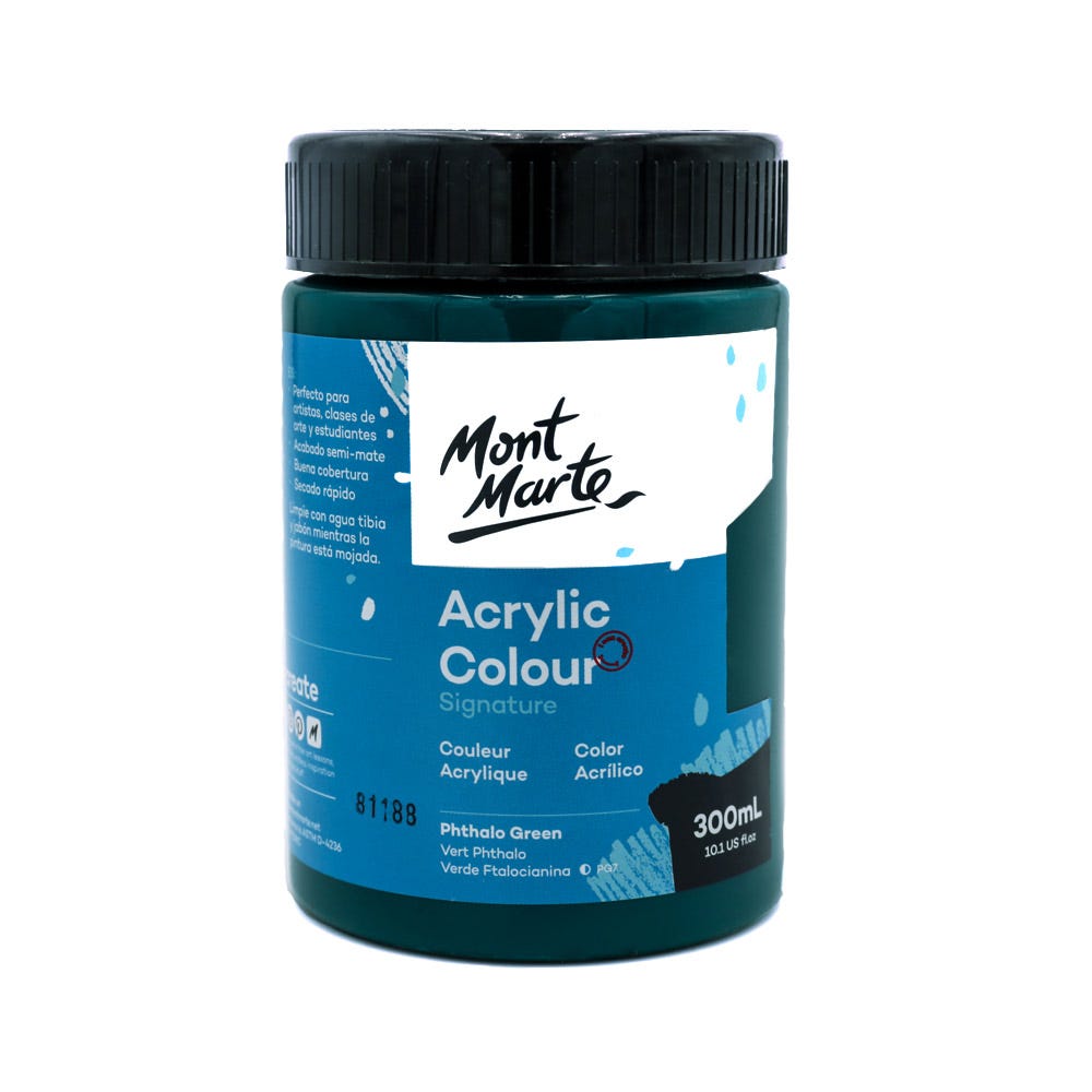 აკრილის საღებავი ფთალოს მწვანე 300 მლ - Studio Acrylic Paint 300ml - Phthalo Green