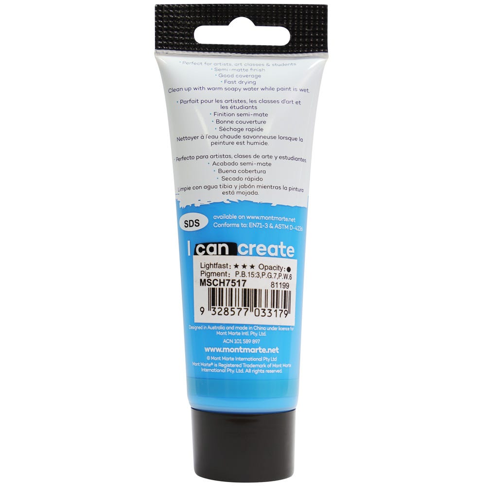 აკრილის საღებავი MM Studio Acrylic Paint 75ml - Cerulean Blue