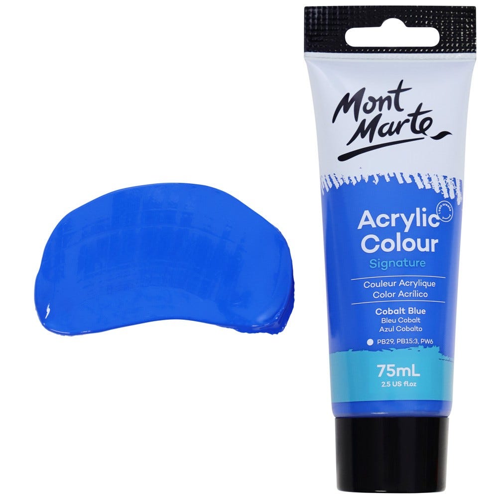 აკრილის საღებავი კობალტის ლუჯი MM Studio Acrylic Paint 75ml - Cobalt Blue
