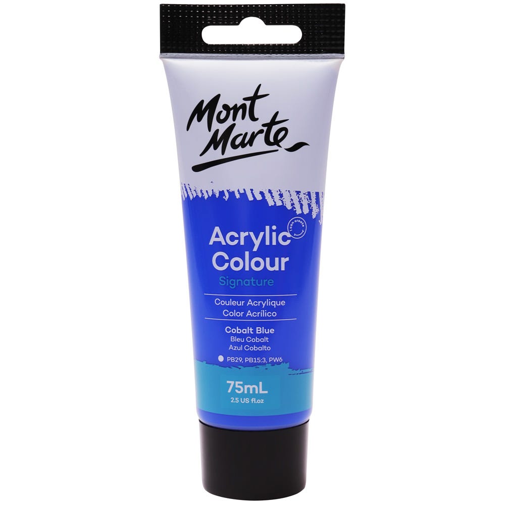 აკრილის საღებავი კობალტის ლუჯი MM Studio Acrylic Paint 75ml - Cobalt Blue