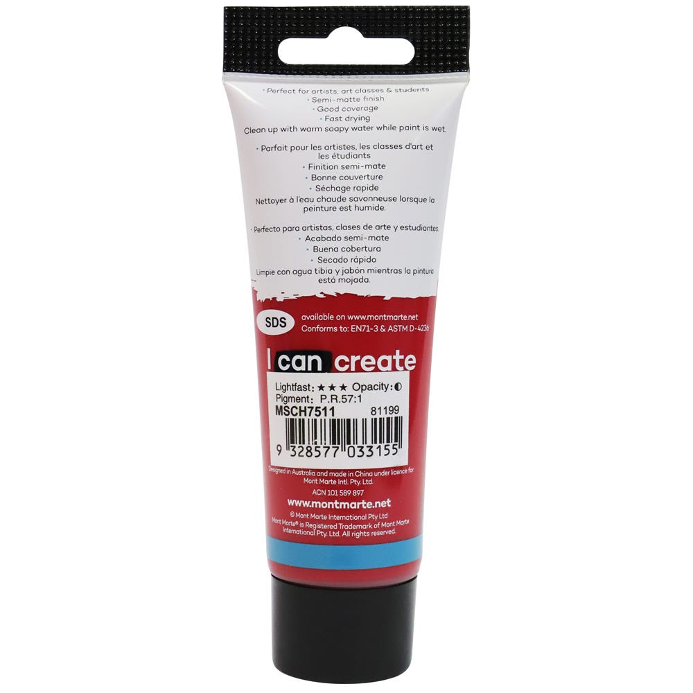 MM Studio Acrylic Paint 75ml - Crimson