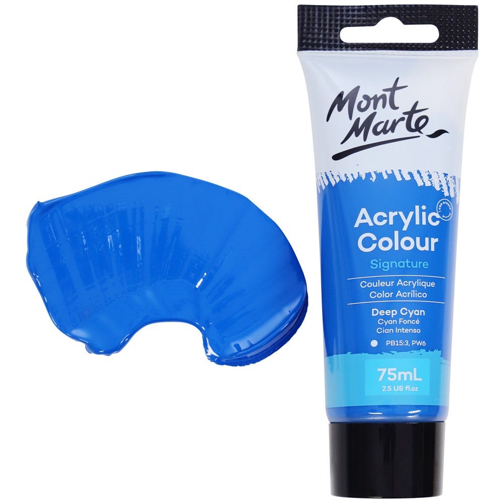 აკრილის საღებავი MM Studio Acrylic Paint 75ml - Deep Cyan Blue