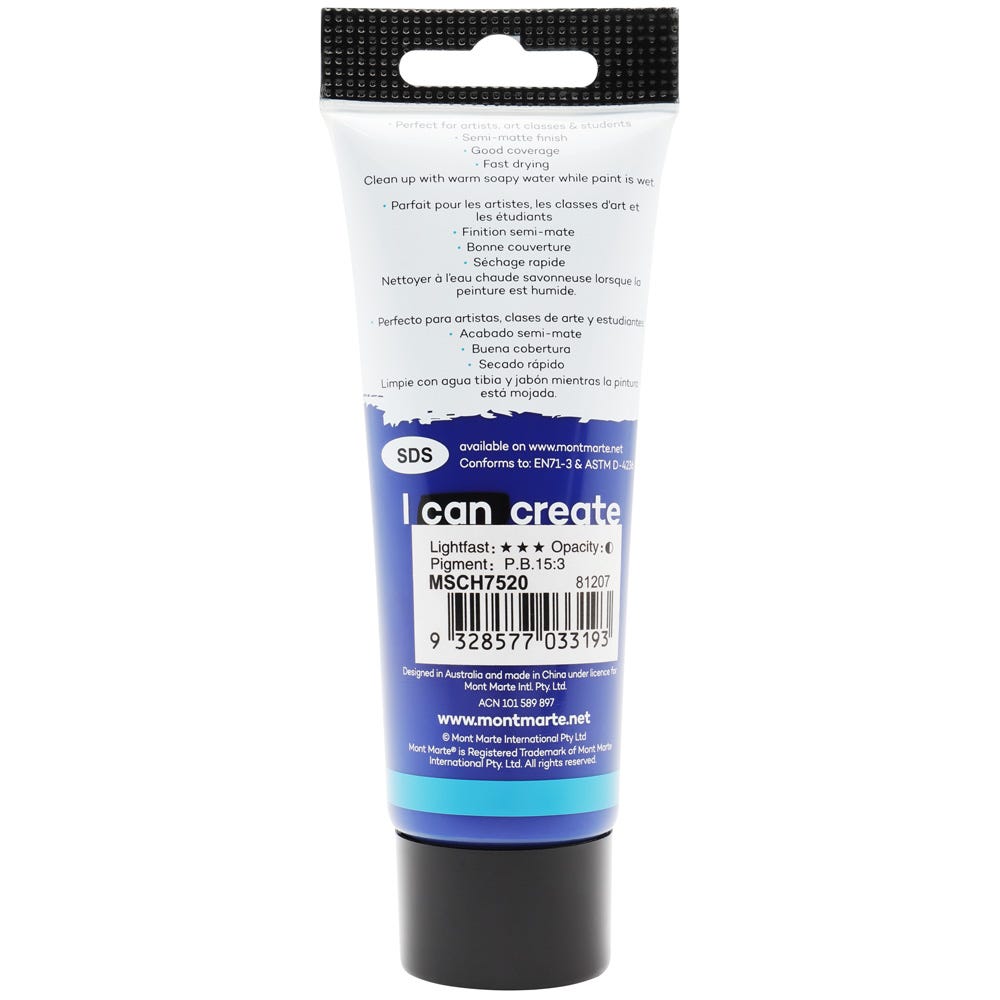 აკრილის საღებავი MM Studio Acrylic Paint 75ml - Phthalo Blue