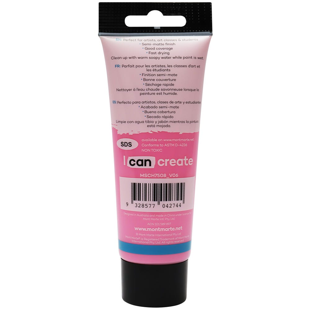 აკრილის საღებავი ვარდისფერი MM Studio Acrylic Paint 75ml - Pink