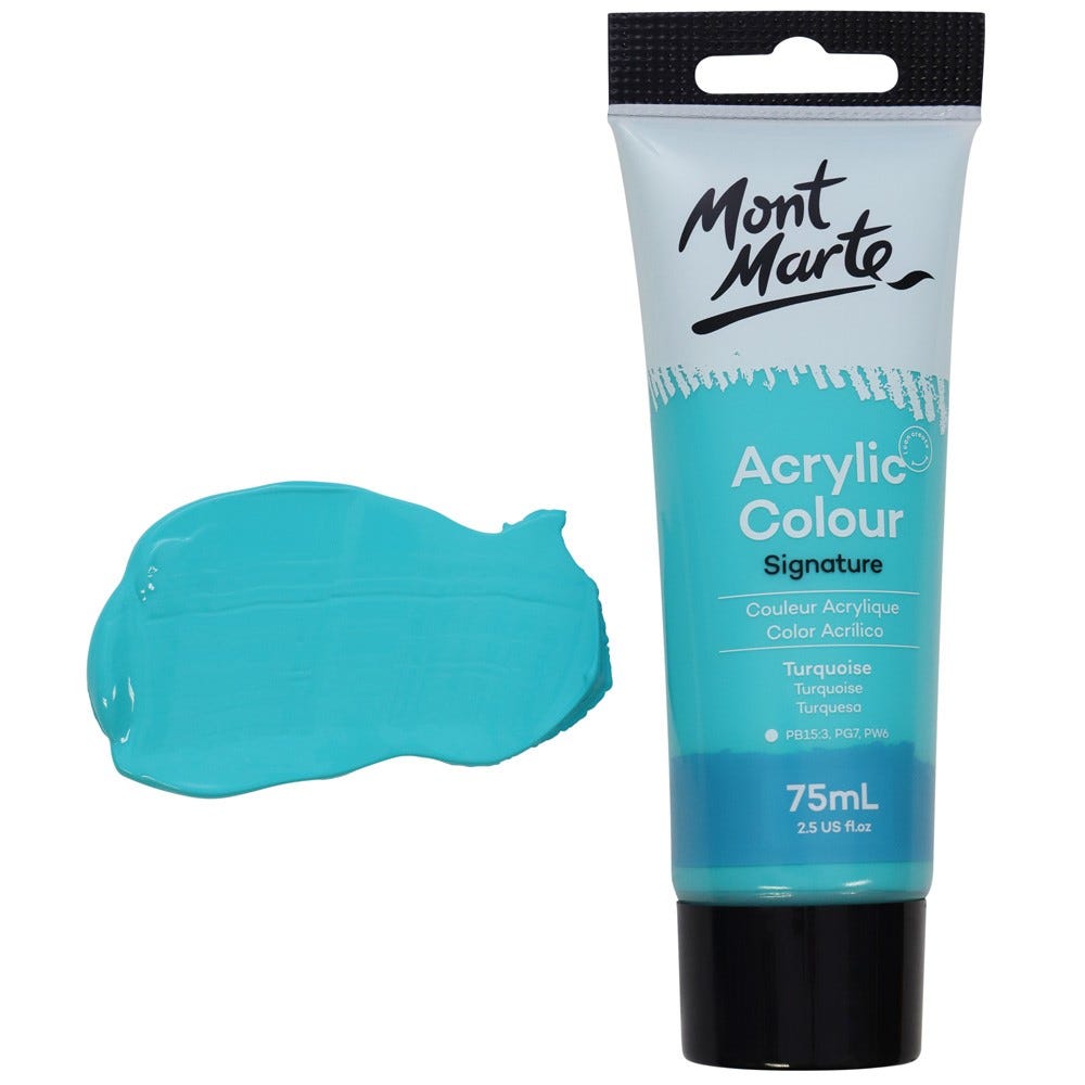 აკრილის საღებავი ფირუზისფერი MM Studio Acrylic Paint 75ml - Turquoise