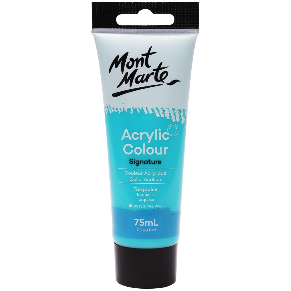 აკრილის საღებავი ფირუზისფერი MM Studio Acrylic Paint 75ml - Turquoise