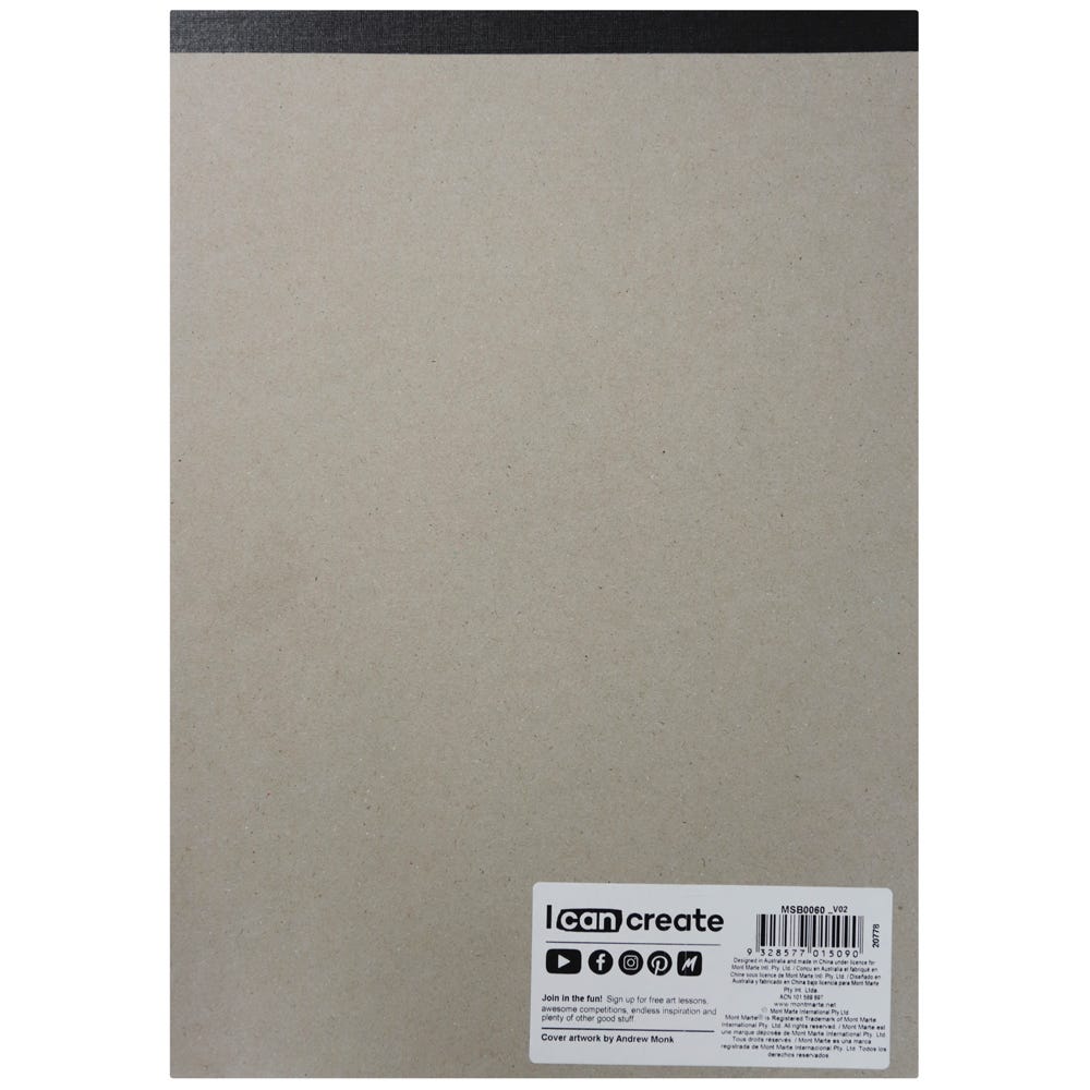 MM Black Paper Sketch Pad 25 sheet 140gsm A4