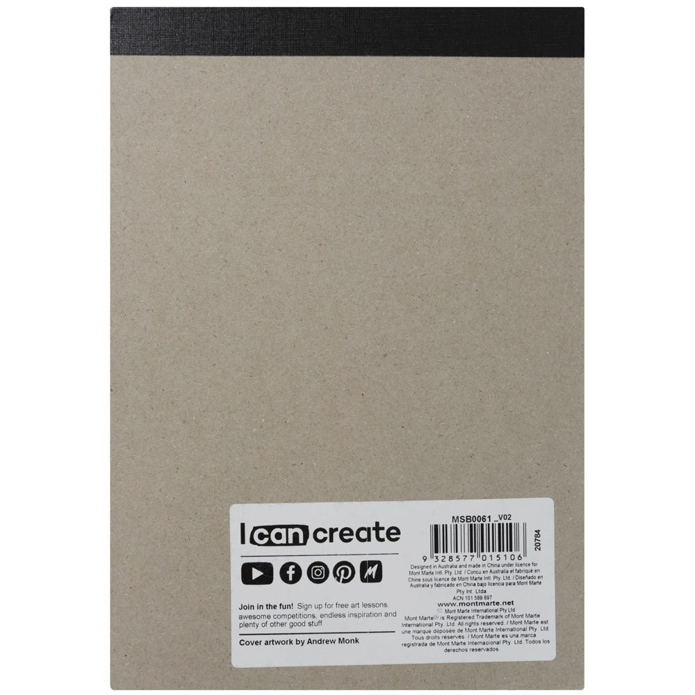 MM Black Paper Sketch Pad 25 sheet 140gsm A5
