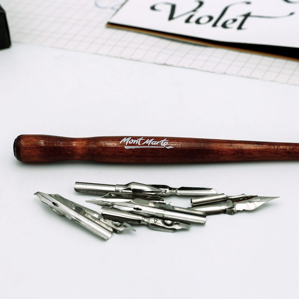 კალიგრაფიის კალამი (პერო კალამი) - MontMarte Calligraphy Dip Pen Set - 9 Nib