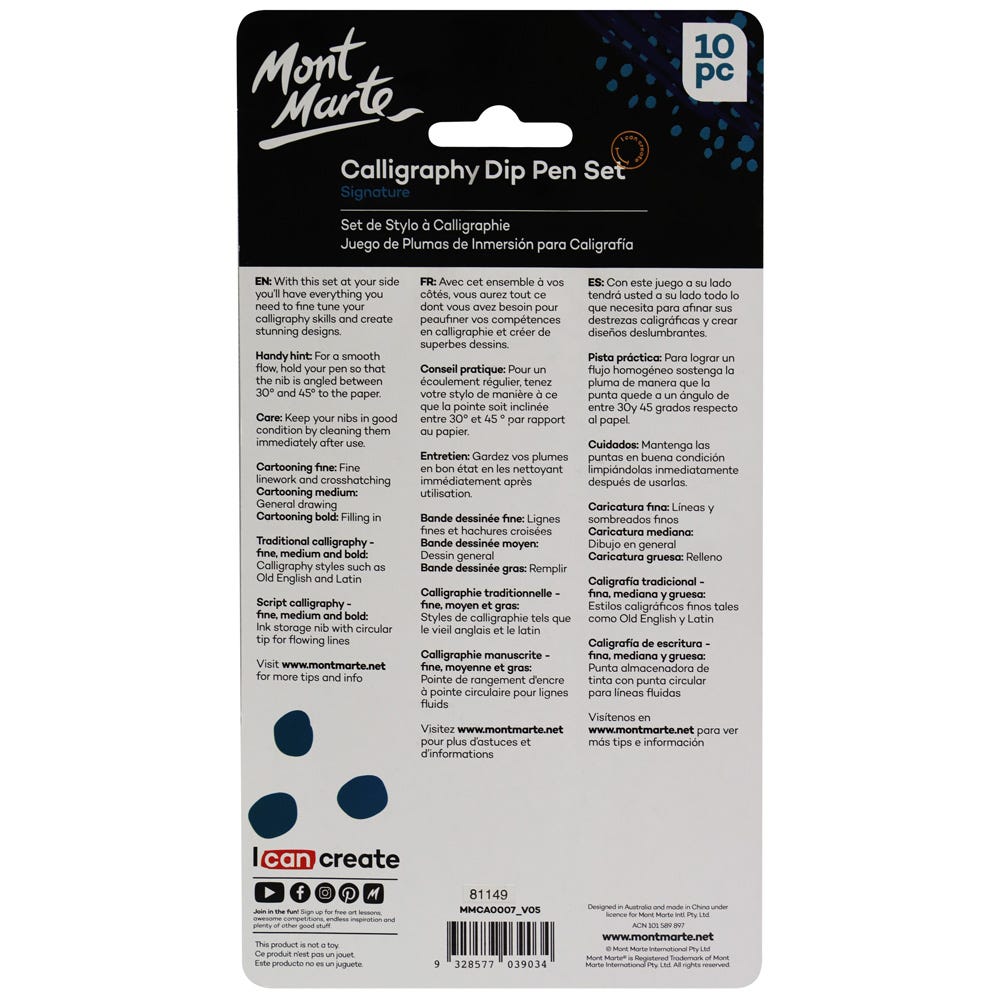 MM Calligraphy Dip Pen Set - 9 Nib