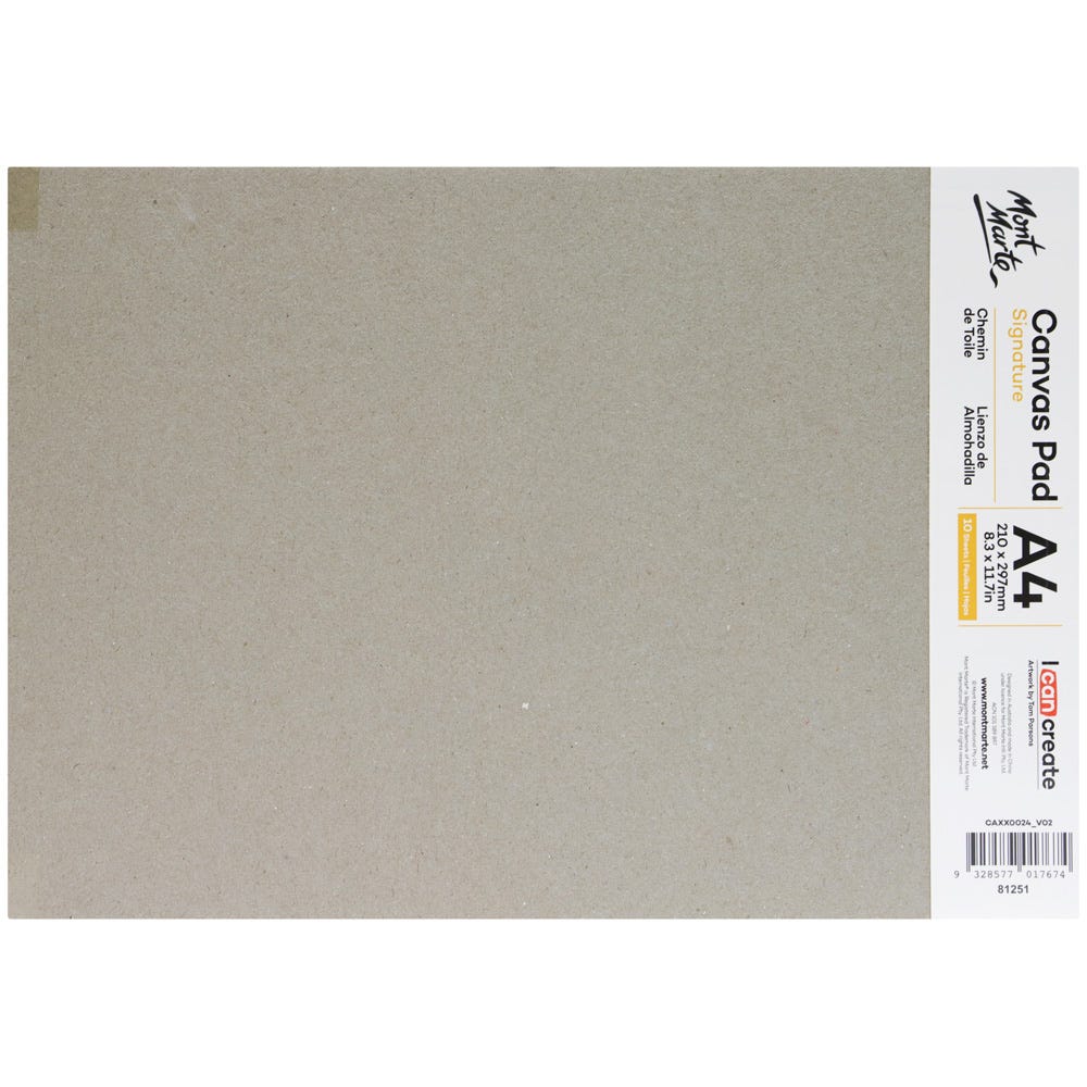 ტილოს რვეული / ალბომი Canvas Pad 10 Sheet A4
