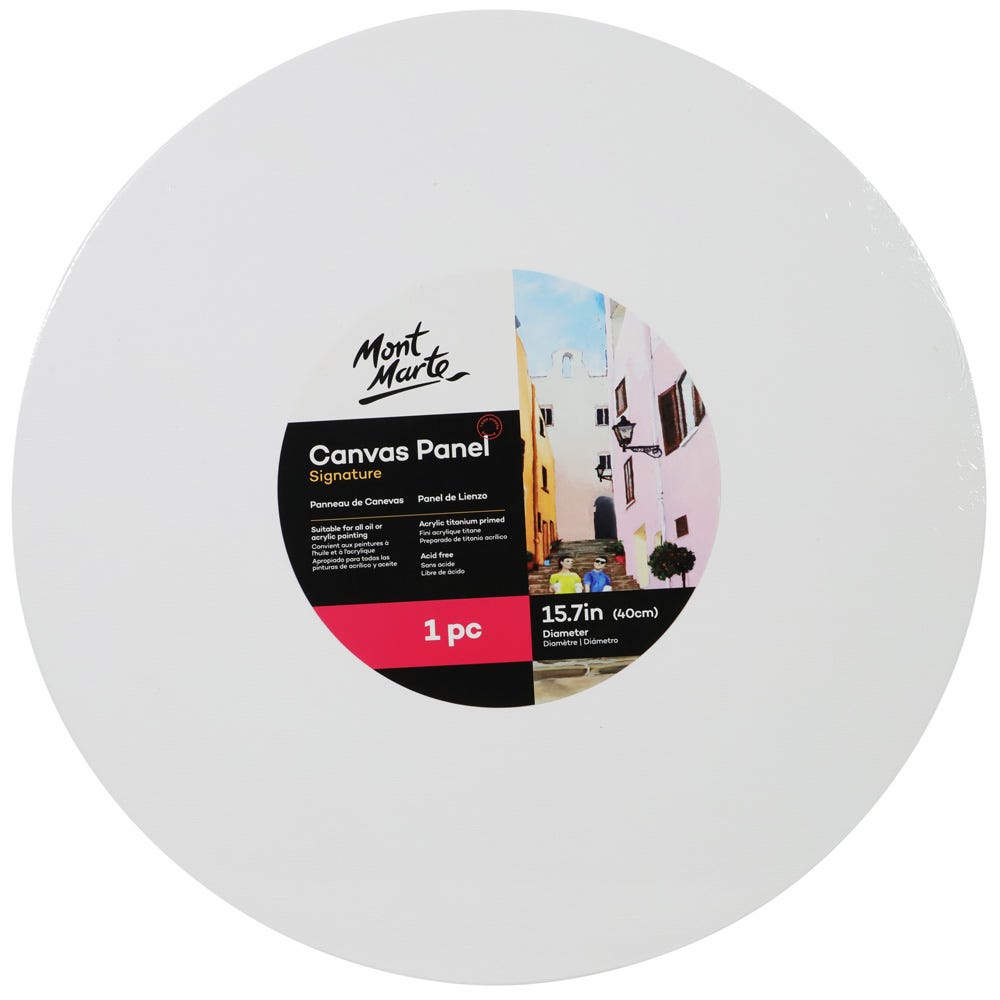 მრგვალი ტილოს პანელი (ტილო მუყაოზე) MM Canvas Panel Round 40cm