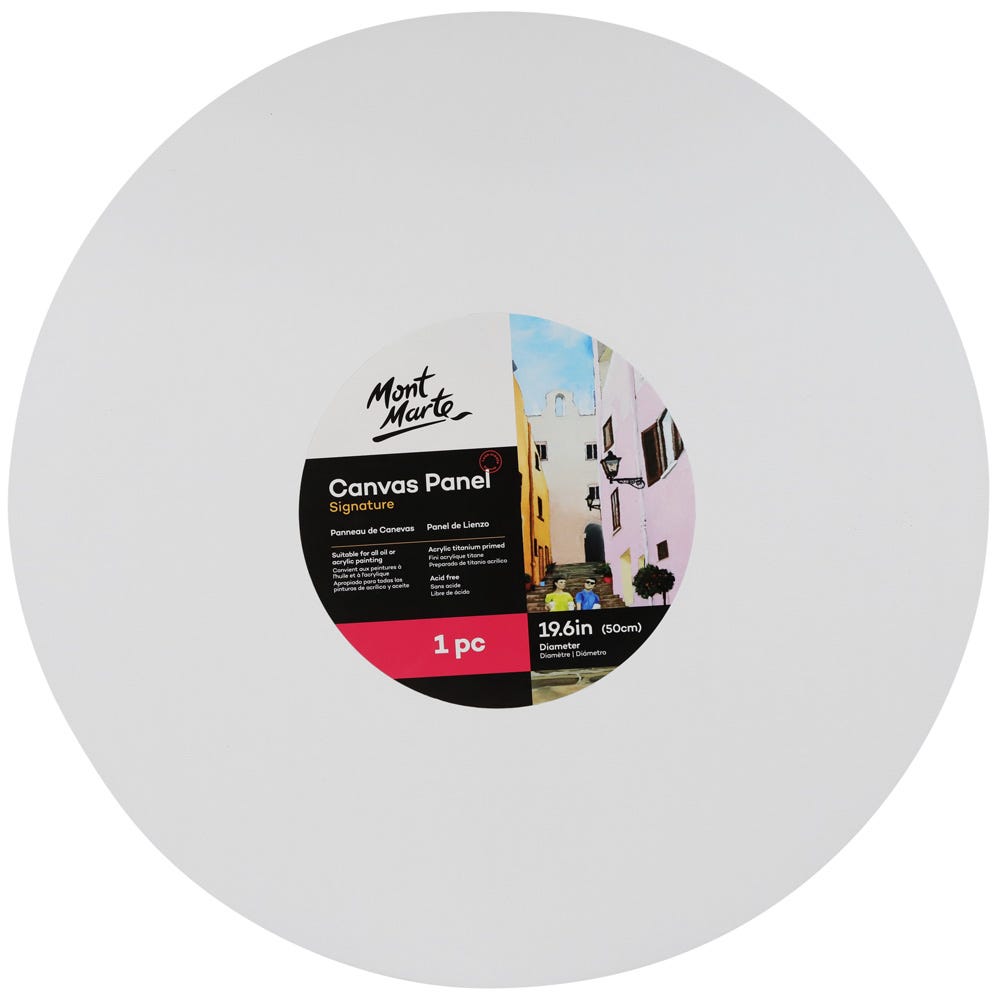 მრგვალი ტილოს პანელი (ტილო მუყაოზე) MM Canvas Panel Round 50cm