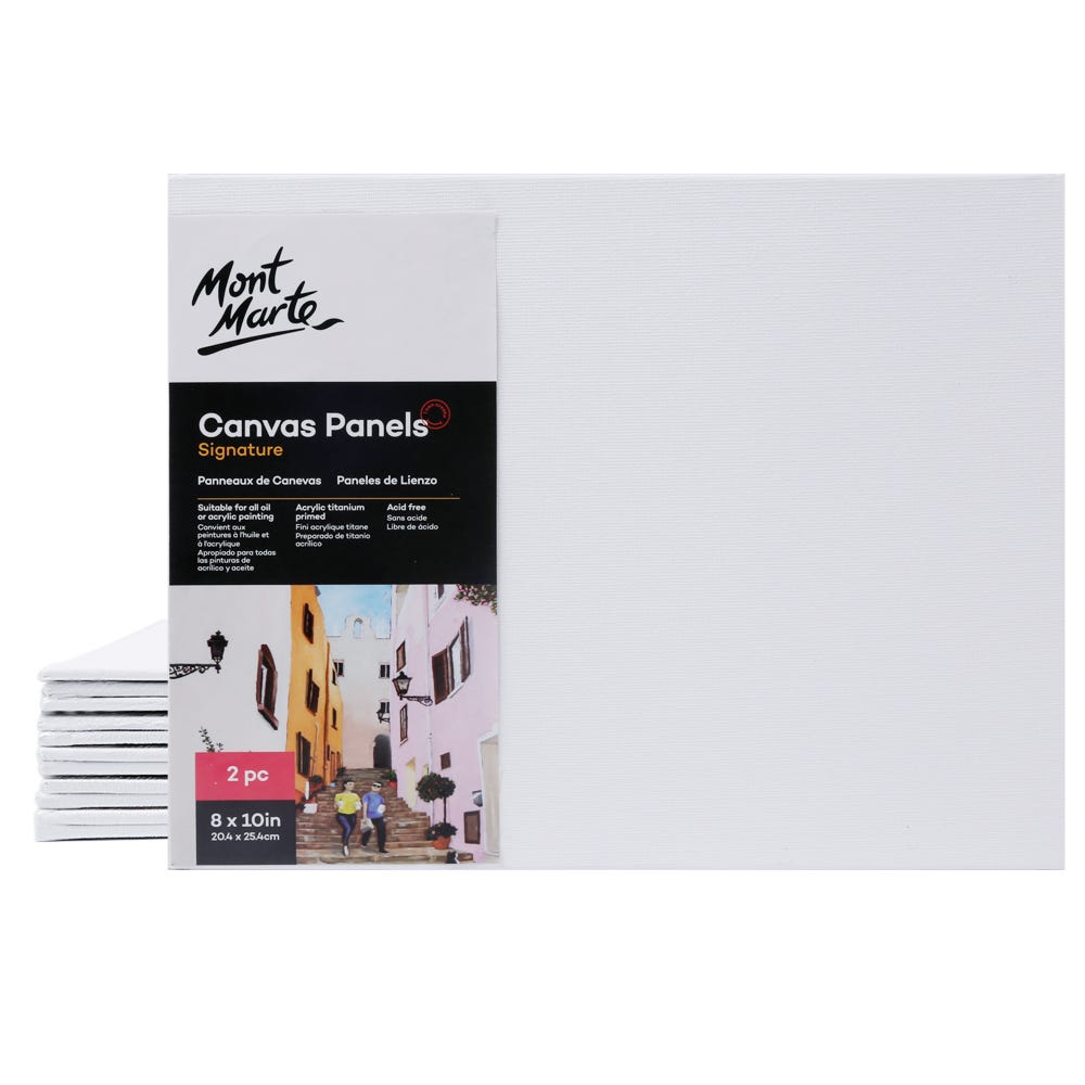ტილოს პანელები (გადაკრული ტილო მუყაოზე) Canvas Panels Pack 2 20.3x25.4cm