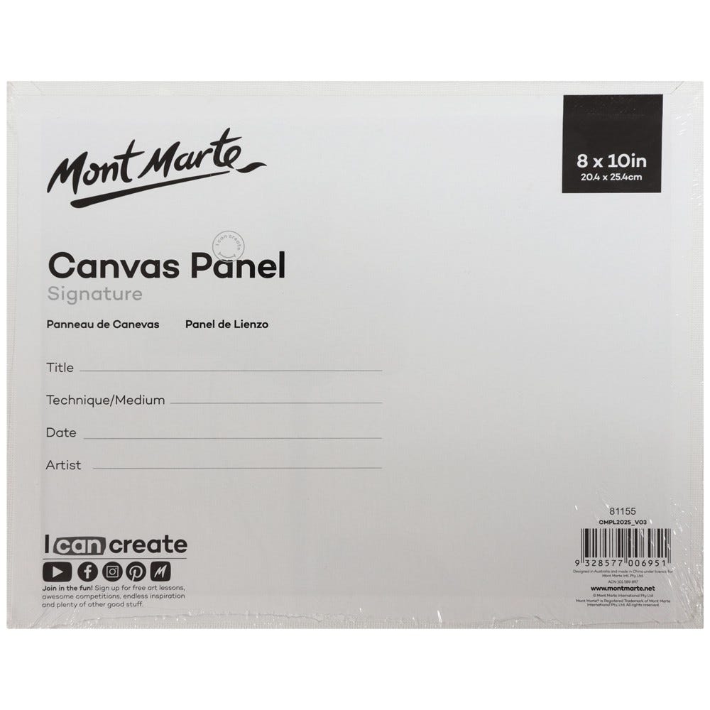 MM Canvas Panels Pack 2 20.3x25.4cm