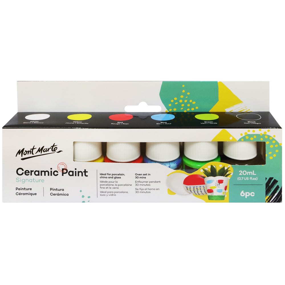 თიხის თხევადი საღებავი (გამოსაწვავი) Ceramic Liquid Paint 6pc x 20ml