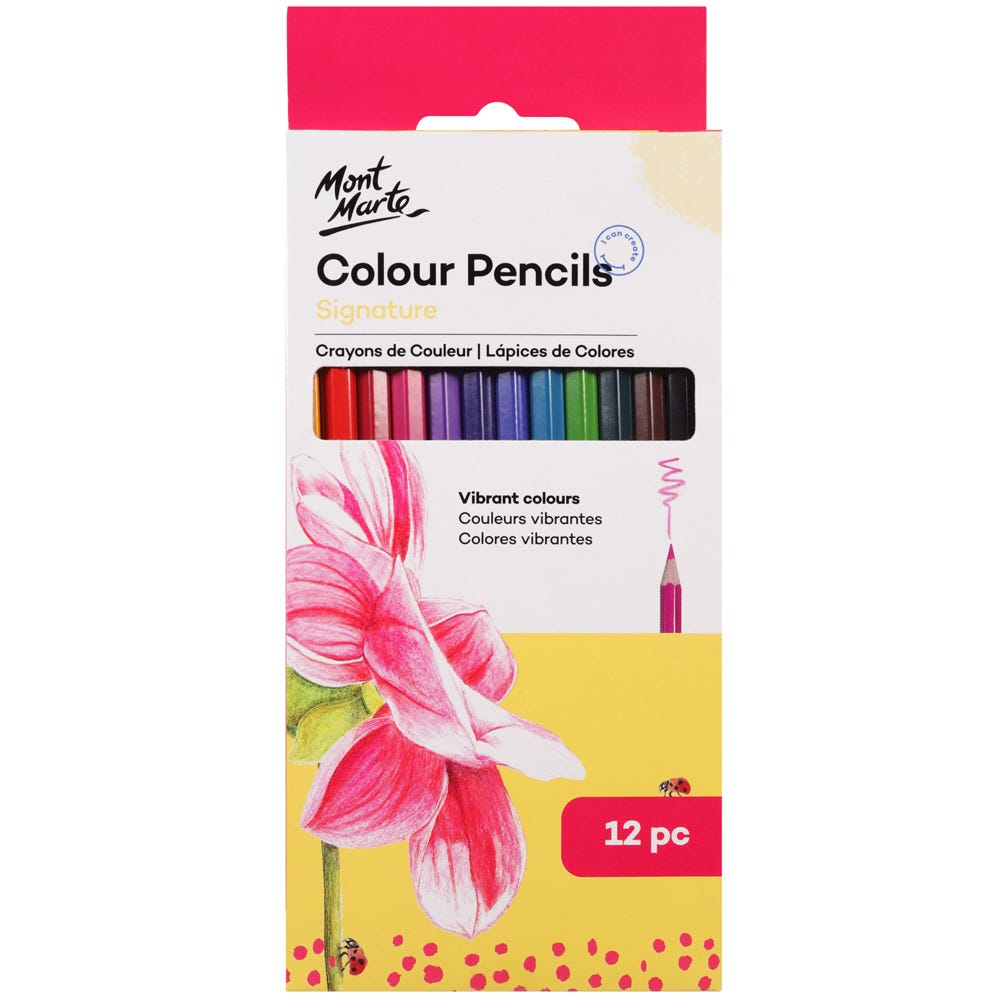 ფერადი ფანქრების ნაკრები 12 ფერიანი Colour Pencils 12pce - Essential Colours