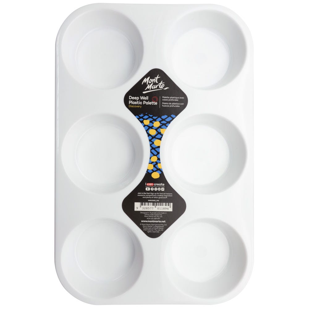 ღრმა ჭრილებიანი პლასტმასის პალიტრა - MM Deep Well Plastic Palette 6 hole