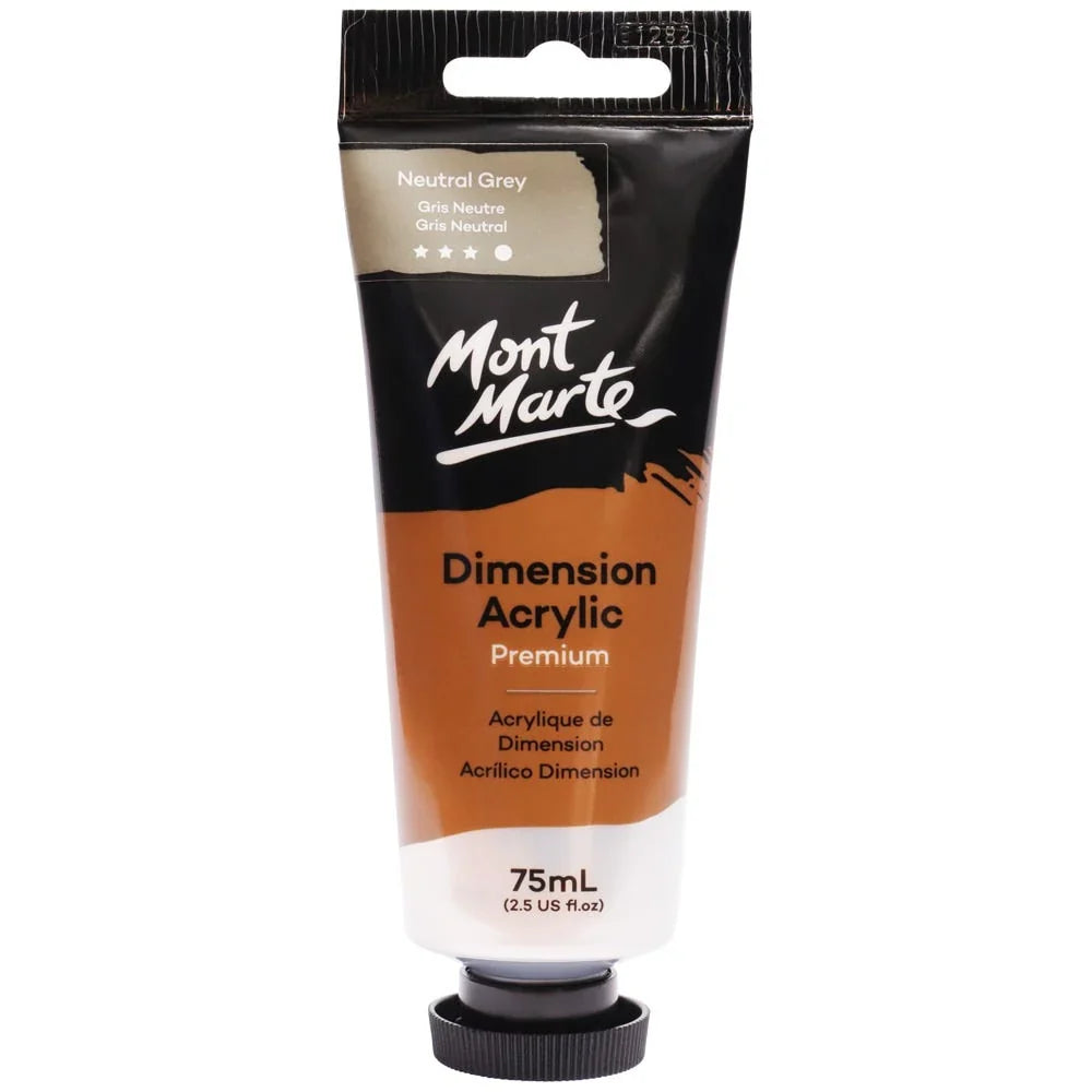 ტექსტურული აკრილი ნაცრისფერი 75 მლ - Dimension Acrylic 75mls - Neutral Grey