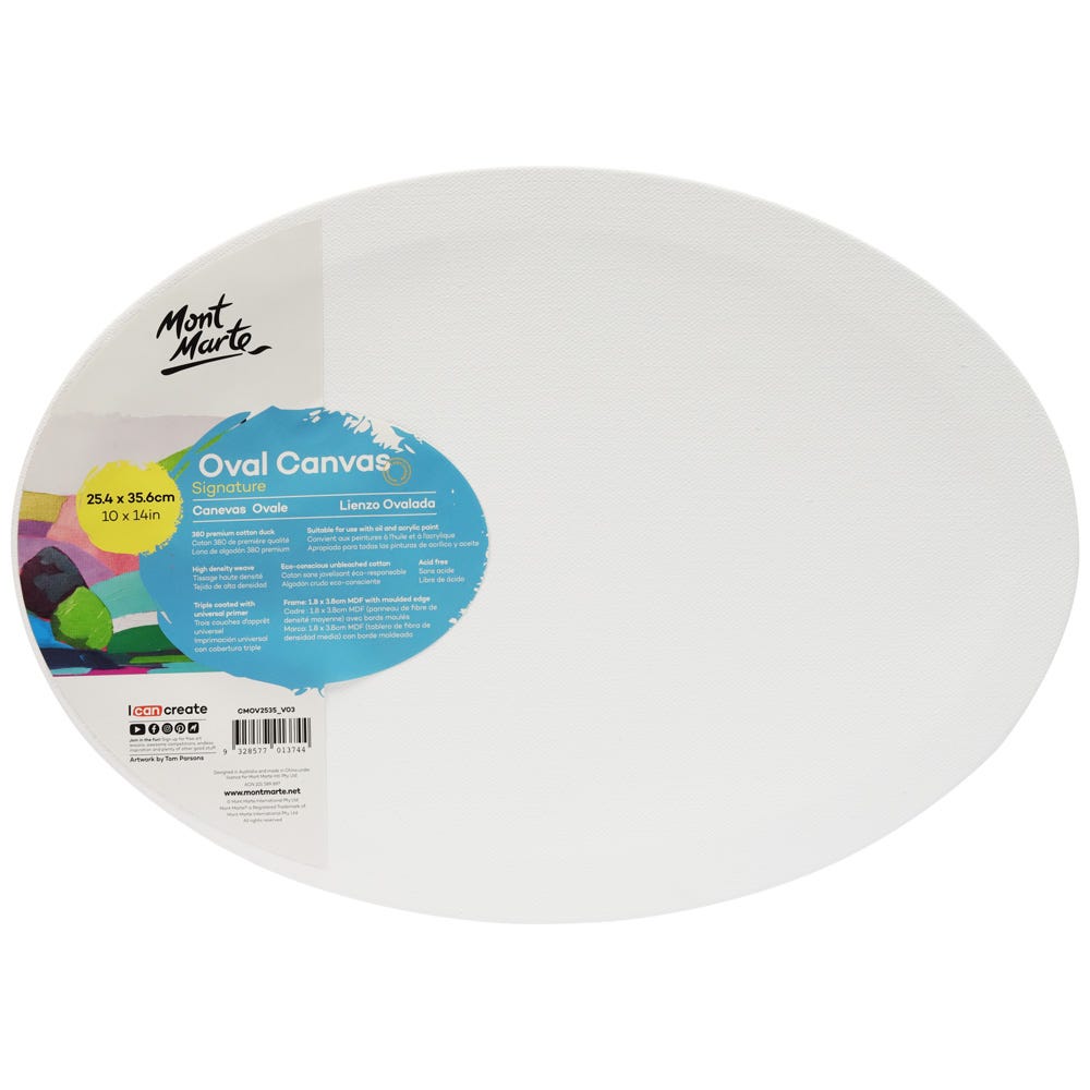 ოვალური ტილო ქვეჩარჩოზე MM Canvas Oval D.T. 25.4x35.6cm