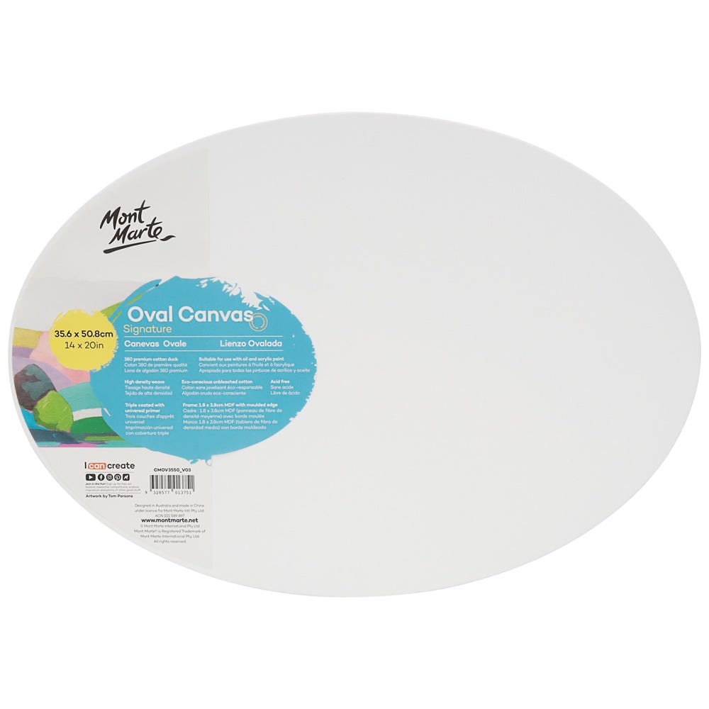 ოვალური ტილო ქვეჩარჩოზე MM Canvas Oval D.T. 35.6x50.8cm