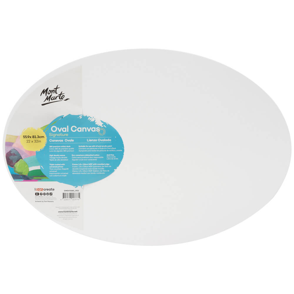 ოვალური ტილო ქვეჩარჩოზე MM Canvas Oval D.T. 55.9x81.3cm