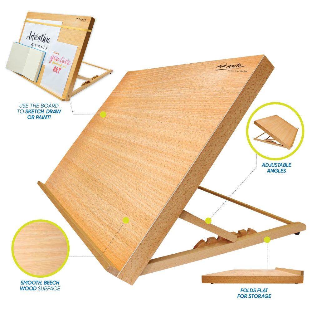 სახატავი დაფა სამაგიდო მოლბერტი A3 MM Drawing Board A3 with elastic band