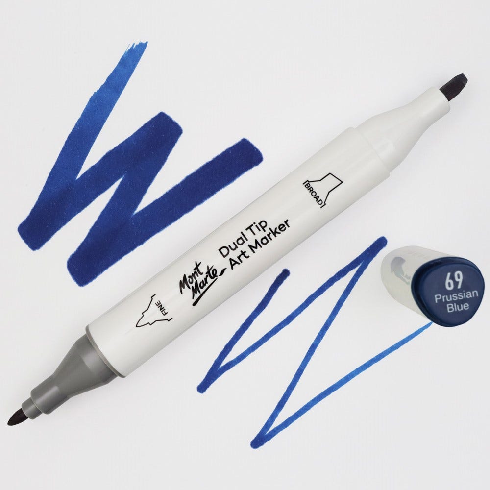 MM Dual Tip Art Marker - Prussian Blue 69