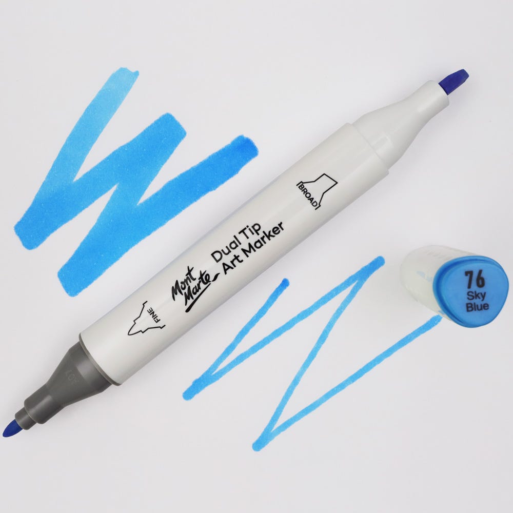 MM Dual Tip Art Marker - Sky Blue 76
