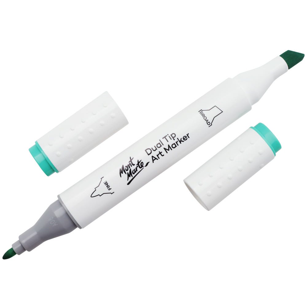 სახატავი სკეჩ მარკერი (ალკოჰოლის) MM Dual Tip Art Marker - Turquoise Blue 68