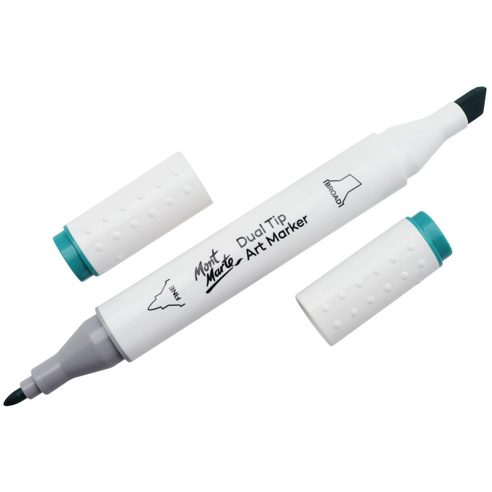 სახატავი სკეჩ მარკერი (ალკოჰოლის) MM Dual Tip Art Marker - Turquoise Green Light 57