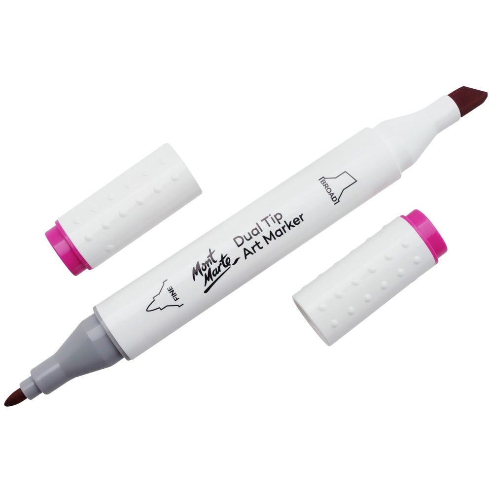 სახატავი სკეჩ მარკერი (ალკოჰოლის) MM Dual Tip Art Marker - Vivid Reddish Purple 86