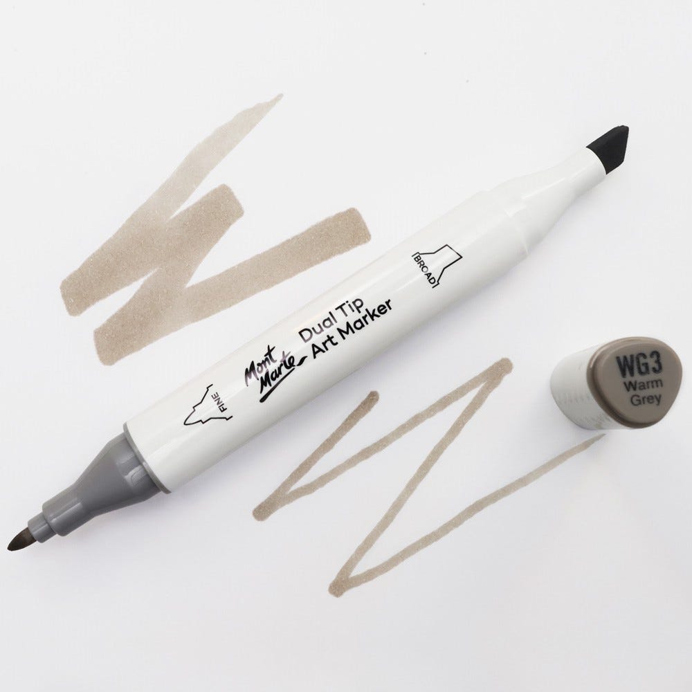 MM Dual Tip Art Marker - Warm Grey 3 WG3