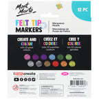 საბავშვო მარკერების ნაკრები MM Kids Felt Tip Markers 12pc - Basics