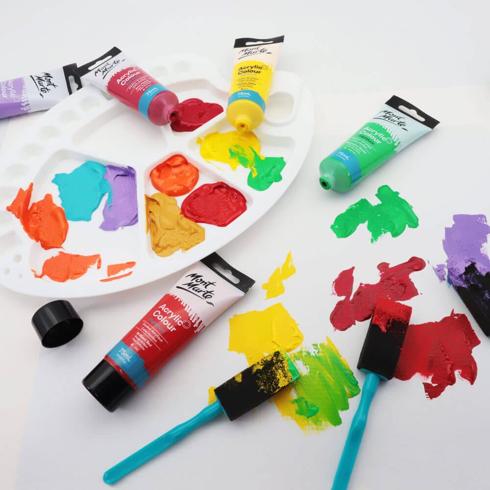 MM Foam Hobby Brush 25mm 5pc Poly Bag