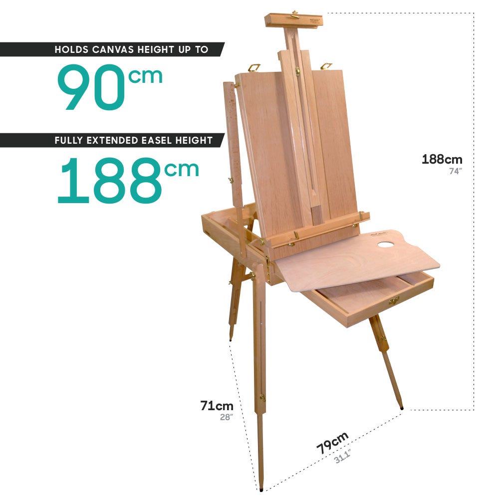 ფრანგული ყუთი მოლბერტი (დიდი) MM French Box Easel Extra Large Beech