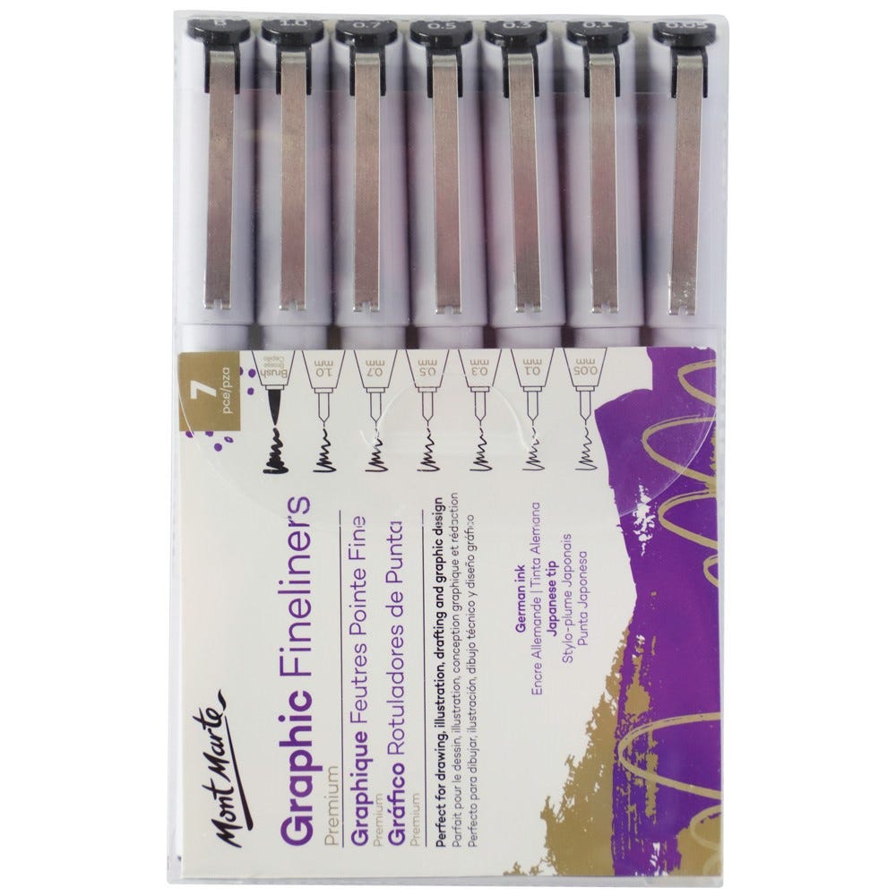 გრაფიკის ფაინლაინერები Graphic Fineliners Set 7pc