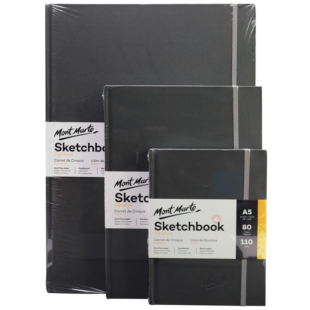 სკეჩბუქი მყარი ყდით MM Hardbound Sketch Book 110gsm A4