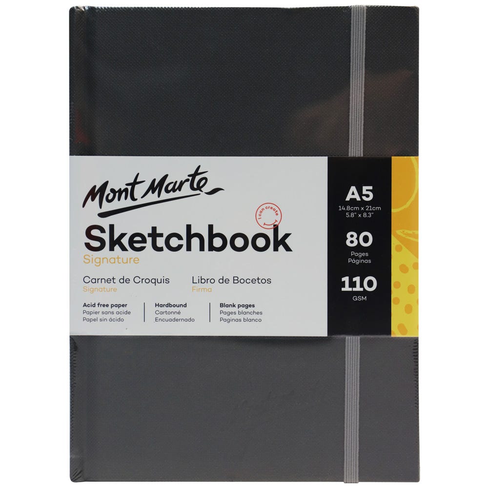 სკეჩბუქი მყარი ყდით MM Hardbound Sketch Book 110gsm A5