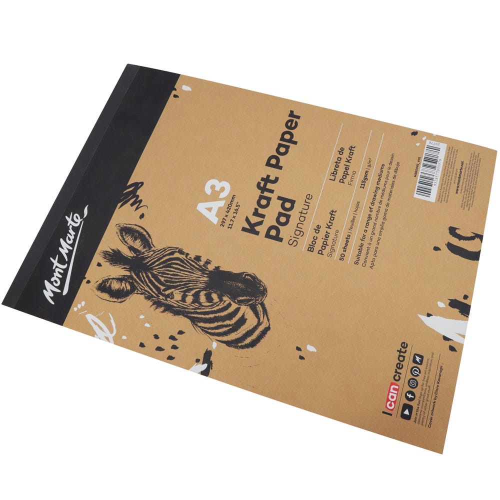 კრაფტის ფურცლები (პადი) MM Kraft Paper Pad A3 50 Sheets