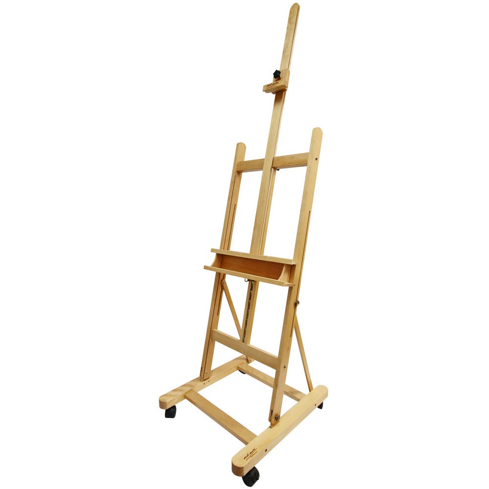 MM Large Studio Easel w/castors Beech Wood
