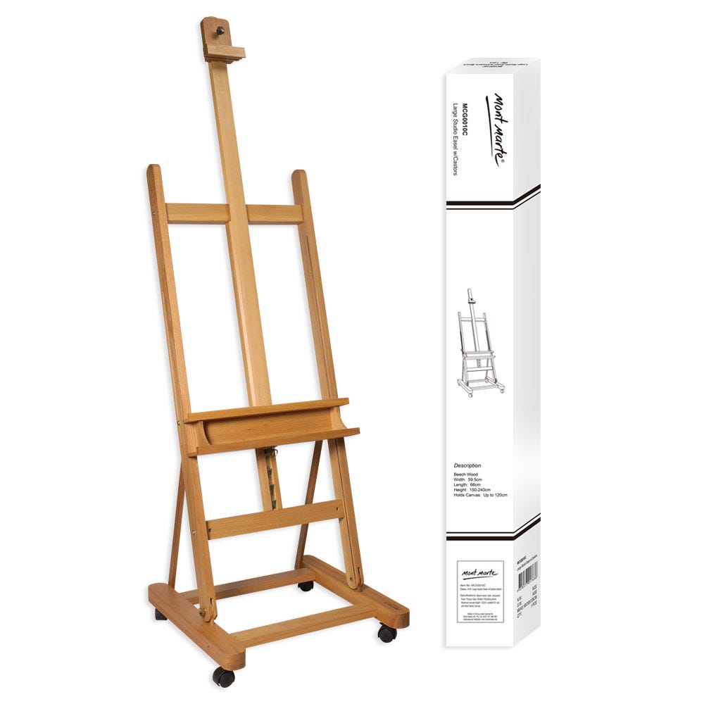 დიდი სტუდიო მოლბერტი MM Large Studio Easel w/castors Beech Wood