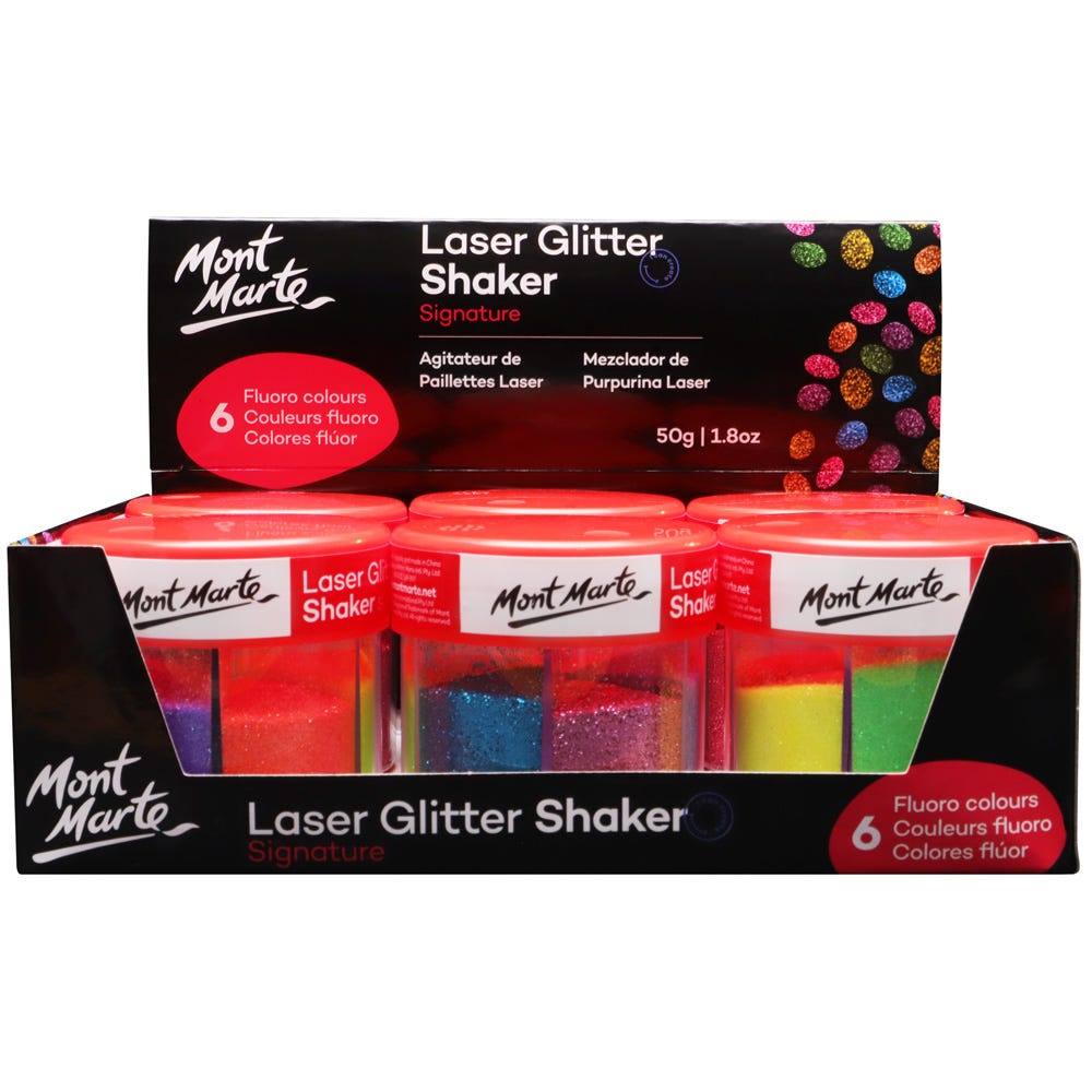 ნეონის ფხვნილი გლიტერი MM Laser Glitter Shaker 50gm