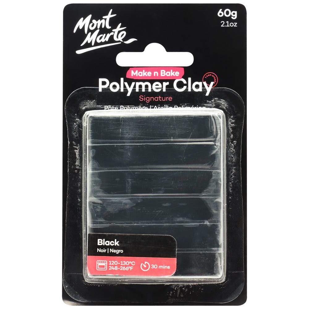 პოლიმერული თიხა Make n Bake Polymer Clay 60g - Black