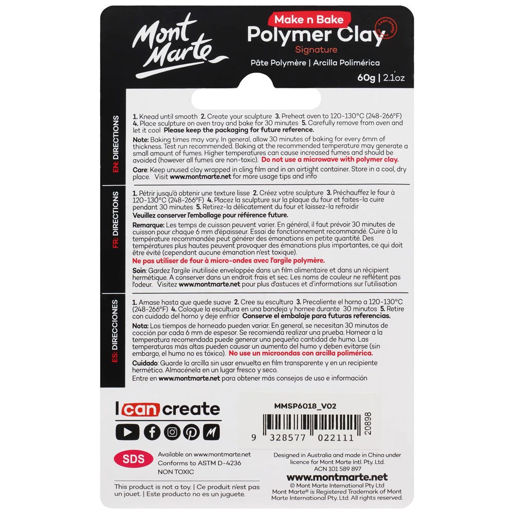 MM Make n Bake Polymer Clay 60g - Honeydew